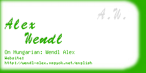 alex wendl business card